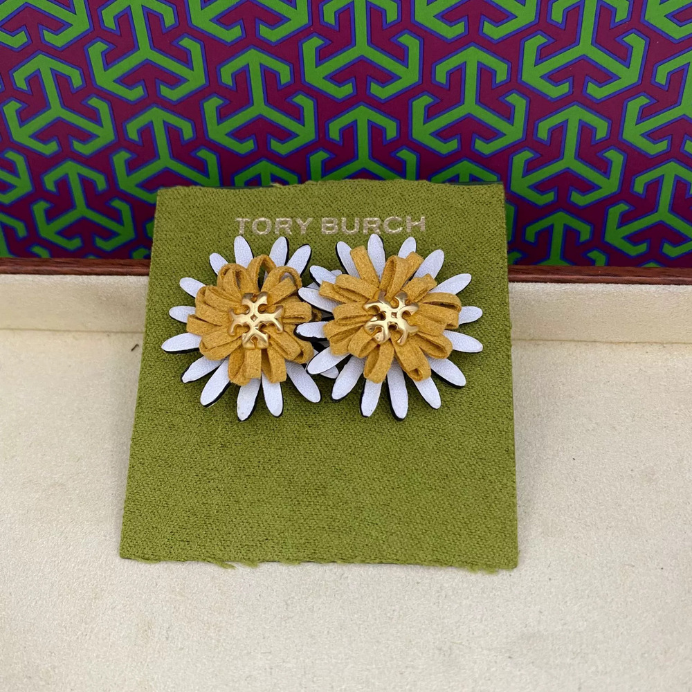 Tory Burch Daisy Sunflower Earrings Garden Style